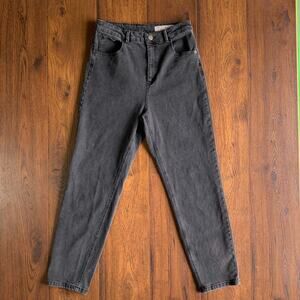 ASOS DESIGN High rise 'slouchy' mom jeans in washed black